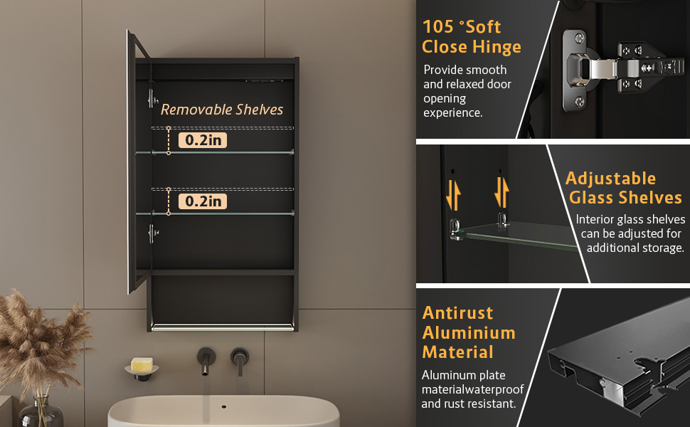 Wall Mounted Bathroom Mirror Cabinets