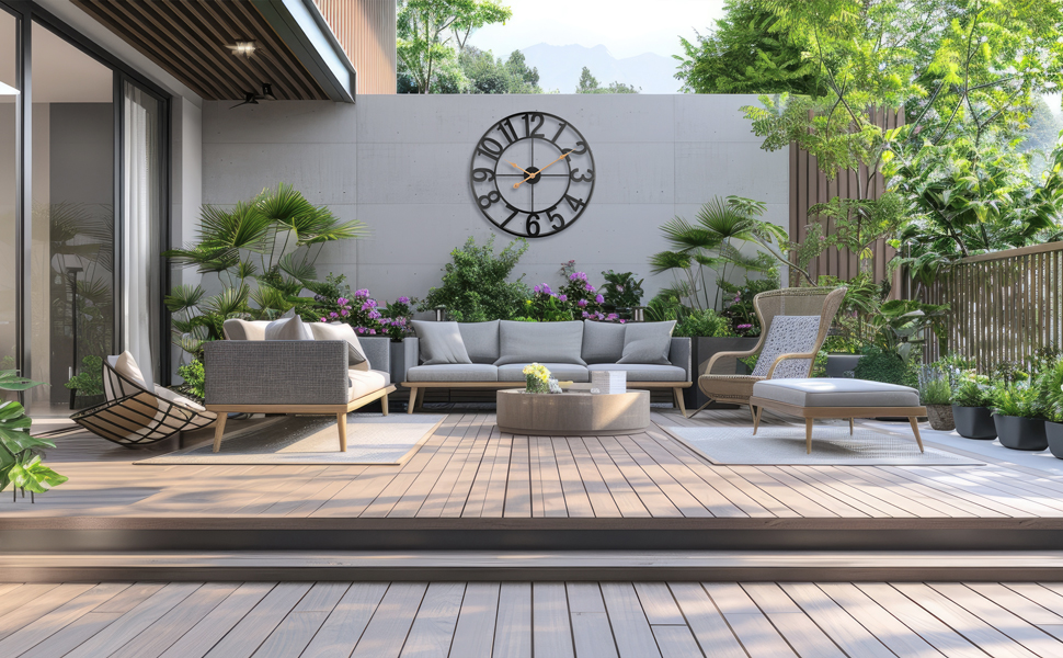 outdoor pool clock