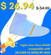 Logto Replacement Motorcycle Helmet Shield for I10 I70 HJ-31 Helmet Visor Shield Anti-Scratch Wea...