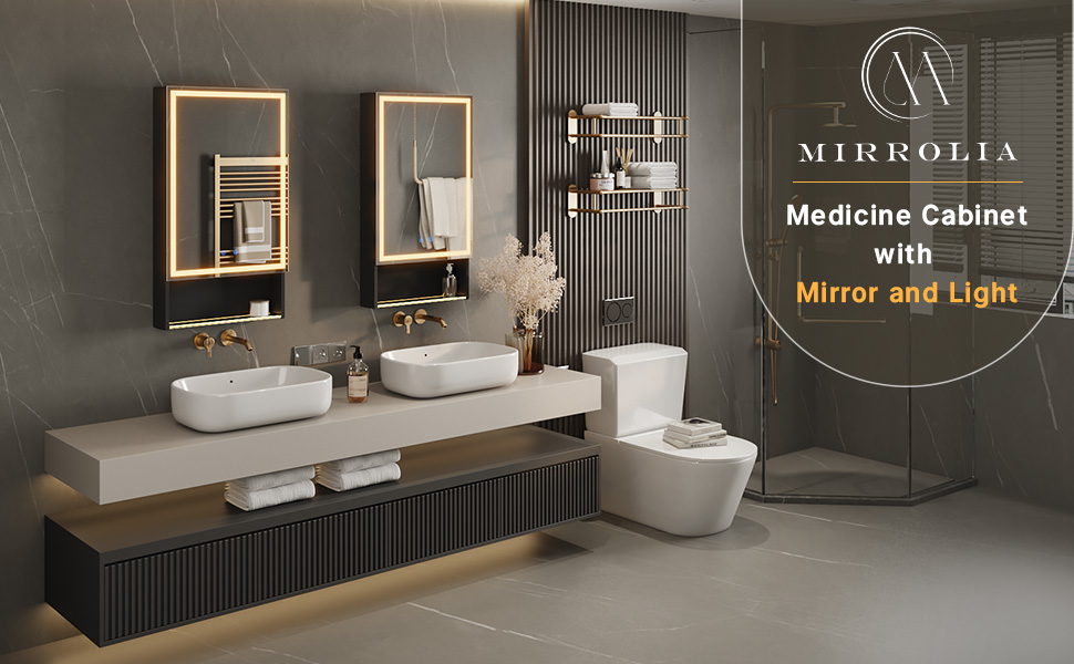 medicine cabinet with lights