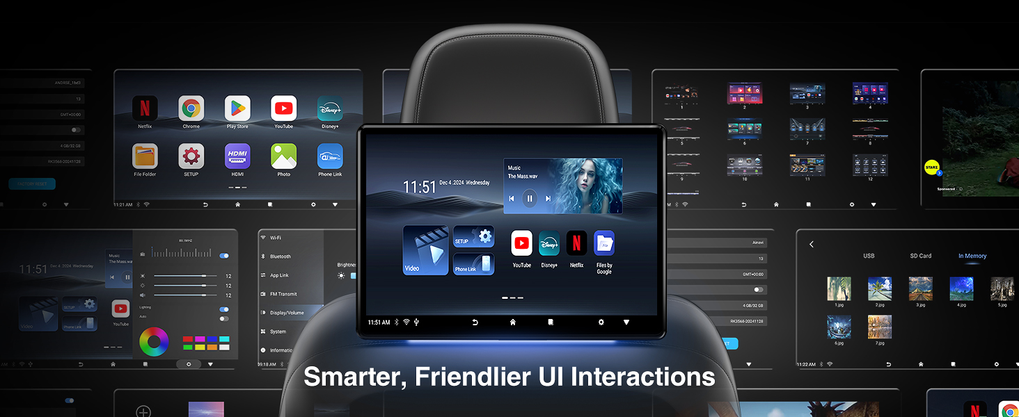 car tvs with wifi and bluetooth