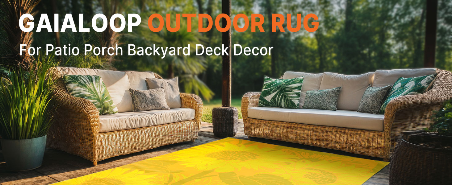 outdoor patio rug for porch backyard decor