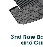 JOULARISE Cargo Mat with Backrest Mats for 2024 2025 Hyundai Santa Fe Accessories, All-Weather TP...