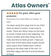 JOULARISE Floor Mats Cargo Mat with Backrest Mats for 2018-2024 Volkswagen VW Atlas 7 Seats Acces...