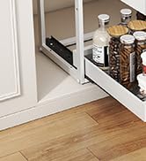 Golener Pull Out Cabinet Organizer - 2-Tier Slide Out Expandable Drawers for Kitchen Cabinets, Ba...