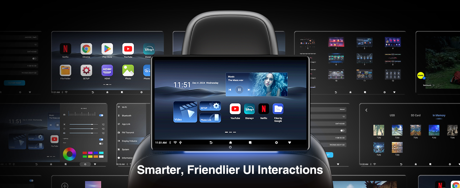 car tv headrest monitor