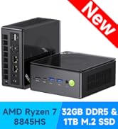 GMKtec Mini PC Gaming, K6 AMD Ryzen 7 7840HS Dual NIC LAN 2.5Gbps Desktop Computer, 16GB DDR5 (16...