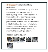 JOULARISE Cargo Mat with Backrest Mats for 2024 2025 Hyundai Santa Fe Accessories, All-Weather TP...