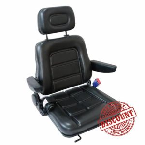 GXARTS Universal Forklift Excavator Tractor Seat with Adjustable Angle Back Micro Switch and Slide Compatible with Tractor Excavator Skid Loader Backhoe Dozer Telehandler Equipment Construction