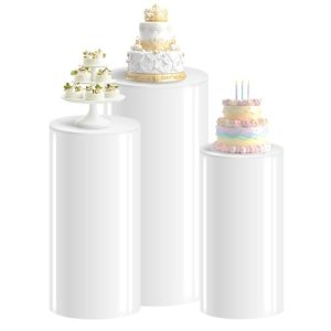 White Round Pedestal Stand