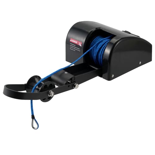 12V Boat Anchor Winch-Marine Saltwater Anchor Windlass Kit with Remote Control & 100-feet of Pre-Wound Anchor Rope for Speedboats