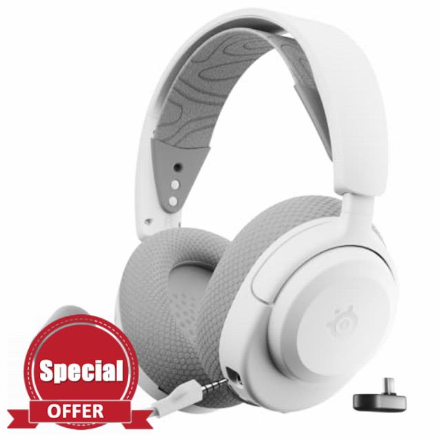 SteelSeries Arctis Nova 3P Wireless Multi-Platform Gaming Headset — Mobile App Control — 40 HR Battery — Neodymium Magnetic Drivers — 2.4GHz/Bluetooth — PS5