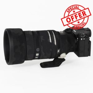 CHASING BIRDS Camouflage Waterproof Lens Coat for Sony FE 50-150mm F2 GM Rainproof Lens Protective Cover (Shadow Black
