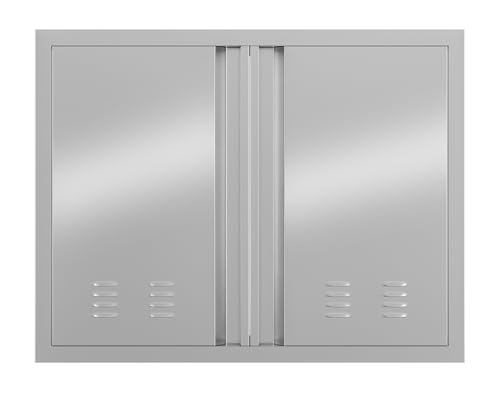 Heavy Duty 304 Stainless Steel BBQ Access Door with Recessed Handle & Vents