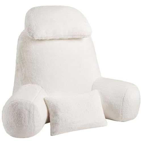 32" X-Large Back Pillow for Adult & Teens with Soft Adjustable Neck Roll Backrest Pillow