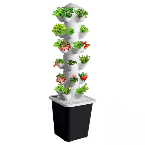 30 Plant Vertical Hydroponic Tower with Silent Water Pump