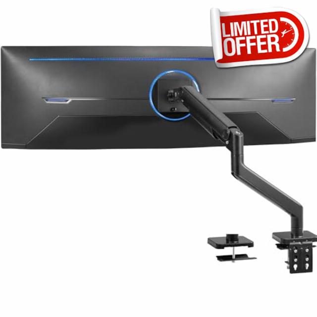 VIVO Heavy Duty Aluminum Ultrawide Monitor Tension Arm for up to 49 inch Screens