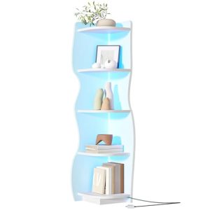 5-Tier Modern Corner Bookshelf