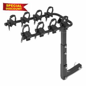 Amazon Basics 4-Bike Hitch Rack with 2" Hitch for Car