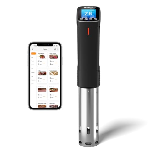 2.4g Wifi Sous Vide Cooker 1000 Wattts Sous-Vide Cooker Immersion Circulator with 14 Preset Recipes
