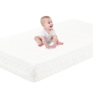 Dual-Sided Breathable Baby and Toddler Memory Foam Mattress with Removable and Washable Cover