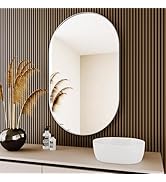 Protylctaster 24x36 Oval Mirror,Oval Vanity Mirror,Frameless Mirrors,Beveled Mirror,Wall Mirror,B...