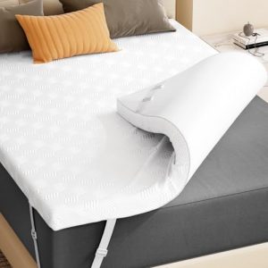 3 Inch Memory Foam Mattress Bed Topper Pad with Removable & Washable Cover for Queen Size Bed