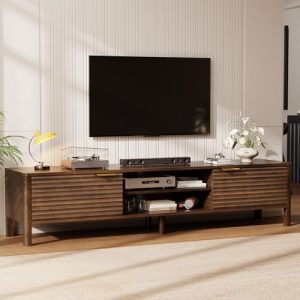 Media Console Table Walnut 70"