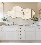 womilous Large Irregular Mirror, Asymmetrical Mirror Full Length, 60