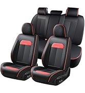 FLORICH Car Seat Covers Full Set, Automotive Seat Covers, Black Car Seat Cover, Waterproof Seat P...
