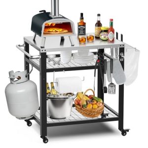 650lbs Outdoor Grill Cart with Wheels and Handle