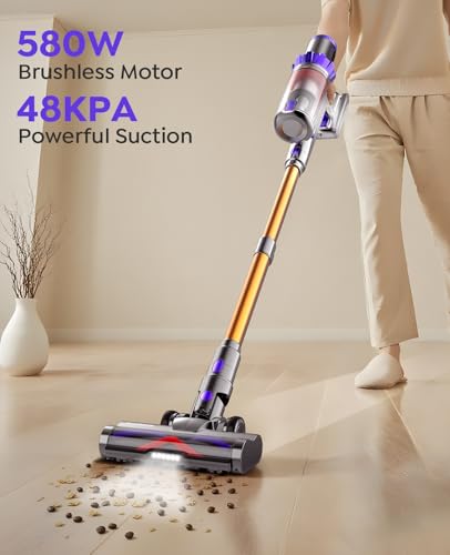 Stick Vacuum with Charging Dock Station Removable Battery