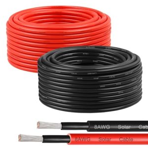 2 Pack 50FT Red & Black Solar Extension Cable