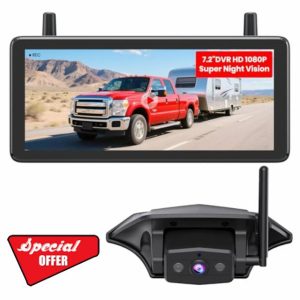 AUTO-VOX RV Backup Camera Wireless Plug and Play: Pre-Wired for Furrion System