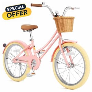 Glaf Girls Bike with Training Wheels Toddler Kids Bike for 2-12 Years Old 12 14 16 18 20 Inch Children Cruiser Bicycle with Adjustable Seat and Handlebar