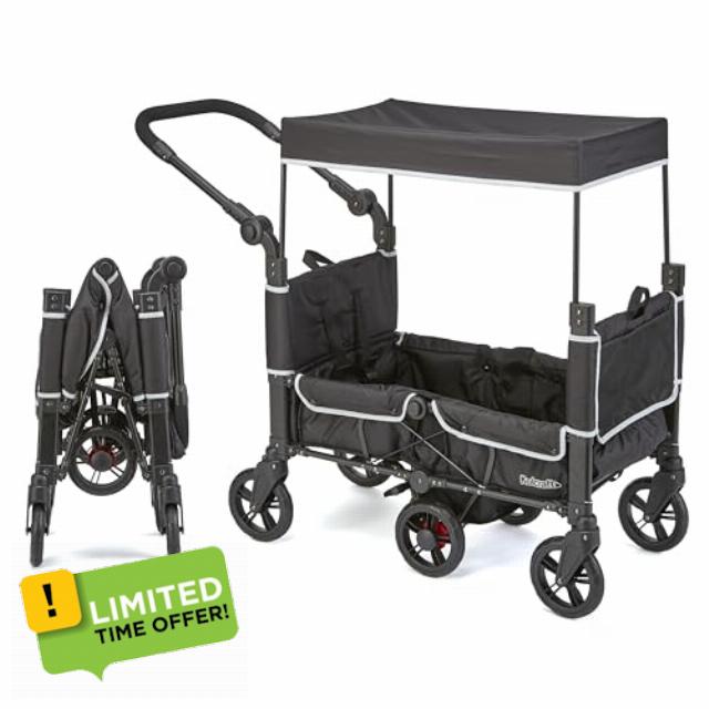 Kolcraft Cloud 360 Lightweight Double Baby Stroller Wagon for 2 Kids