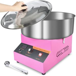 Ajgvq Upgraded 1000W Efficiently Cotton Candy Maker with Stainless Steel Bowl