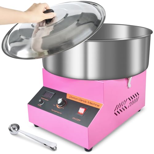 Ajgvq Upgraded 1000W Efficiently Cotton Candy Maker with Stainless Steel Bowl