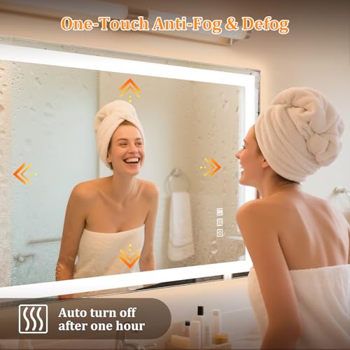 3 Colors Dimmable Lighted Bathroom Vanity Mirror