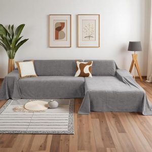 2 Pieces Couch Covers for L Shape Sofa