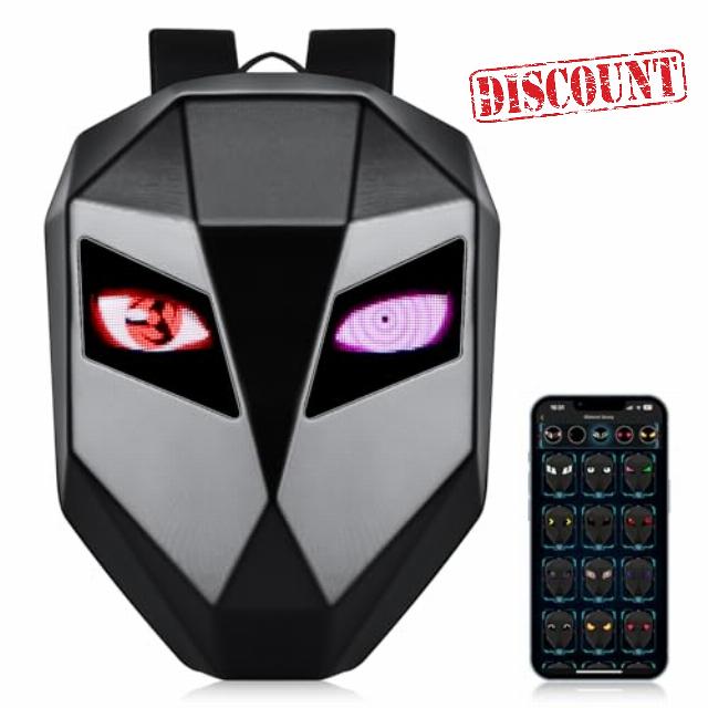 LED Motorcyle Knight Backpack for Men
