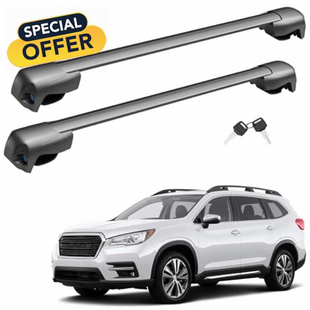 HYR 300lbs Lockable Roof Rack Cross Bars Compatible with Subaru Ascent 2019-2025 with Raised Side Rails