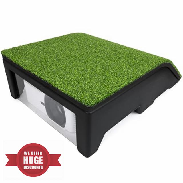 GoSports Golf Simulator Projector Cover with Turf - Floor Mounted Enclosure for LED Projectors