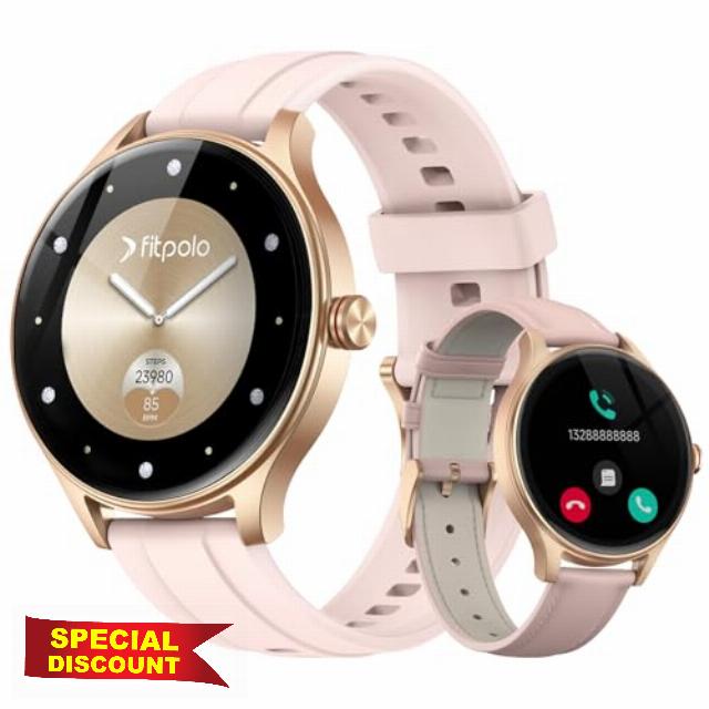 Fitpolo Smart Watches for Women (2 Bands)