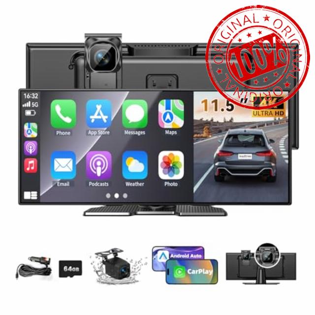 Largest 11.5 inch Wireless CarPlay Screen for Car