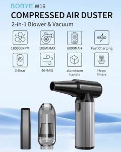 2-in-1 Blower & Vacuum with 180W Brushless Motor