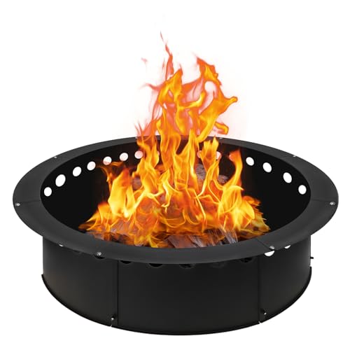 Heavy Duty Metal Round Liner Insert for Outside DIY Campfire or Bonfire Ring