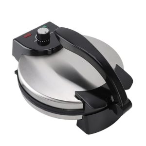 Anti Stick Electric Roti Maker Machine Pizza Machine with 10in Knob Temperature Control & Stainless Steel Cover for Cooking