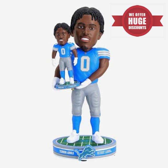 Terrion Arnold Detroit Lions Bobble Dubblz Bobblehead NFL Football