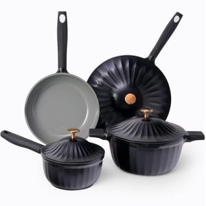 Non Toxic PFAS-Free Compatible with All Stovetops–Jet Black
